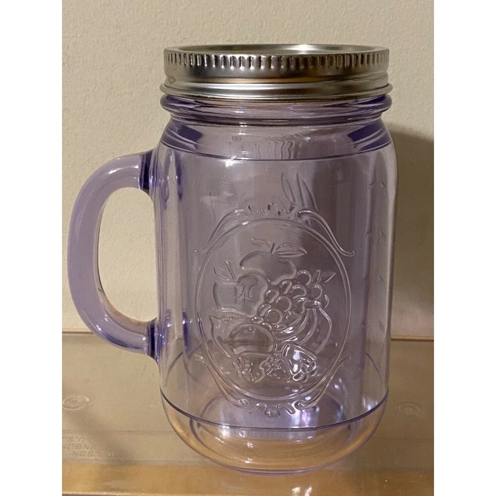 New Aladdin Mason Jar Tumbler Travel Mug Metal Lid No Straw 20oz